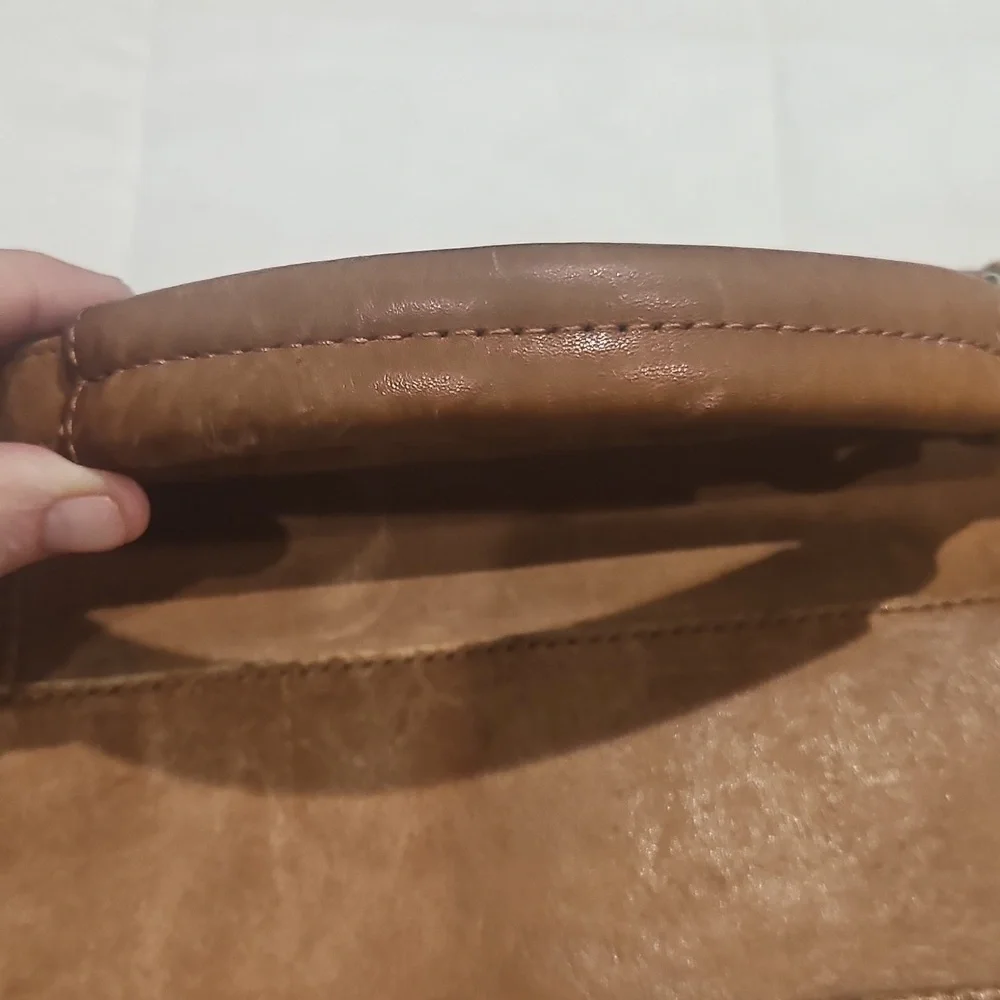 VINT. LIGHT BROWN LEATHER WILSON PELLE STUDIO BRIEFCASE